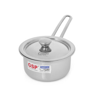 Tri-ply Stainless Steel Saucepan, Premium Quality, 3 Layer Thick Body, 100% Toxin-free, Non-stick, Induction & Gas, 14/16/18 cm, 1.0/1.4/2.2L